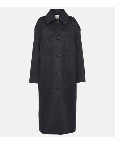 Totême Wool Car Coat - Blue