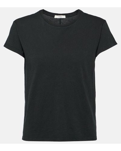 The Row T-Shirt Tori aus Baumwoll-Jersey - Schwarz