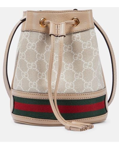 Gucci Bucket-Bag Ophidia Mini GG - Natur