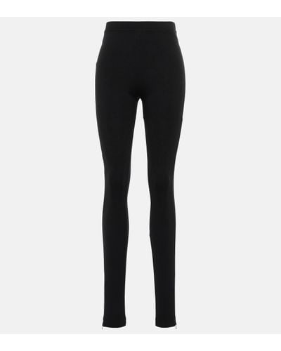 Totême Zip High-rise leggings - Black