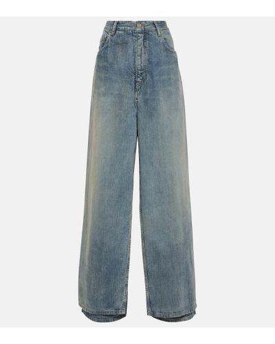 Balenciaga Jeans a gamba larga - Blu