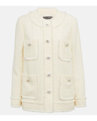 Dolce & Gabbana Wool-blend Jacket - Natural
