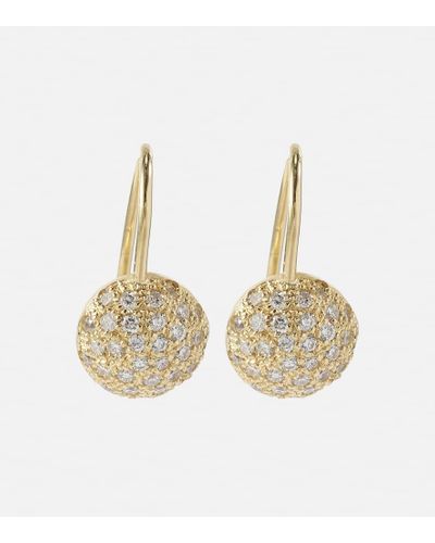 Ileana Makri Orecchini Sphere in oro 18kt con diamanti - Metallizzato