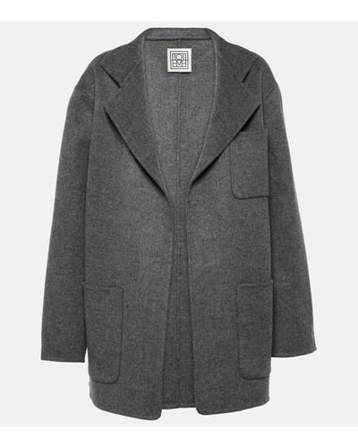 Totême Double Wool Jacket - Grey