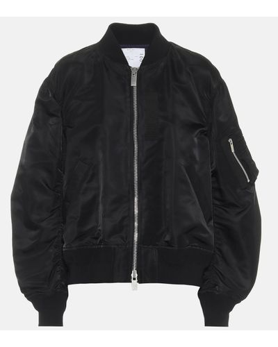 Sacai Nylon Bomber Jacket - Black