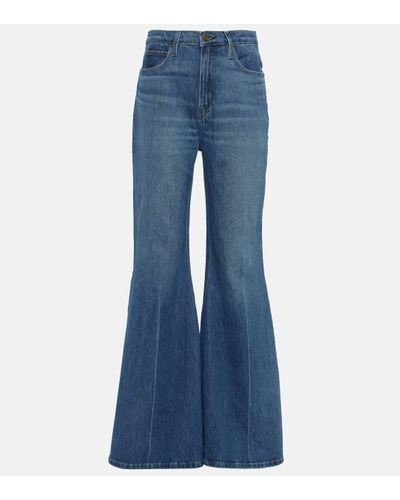 FRAME The Extreme Flare High-rise Flared Jeans - Blue