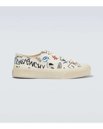 Givenchy City Printed Leather Sneakers - Multicolor