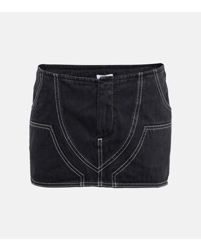 Off-White c/o Virgil Abloh Low-rise Denim Miniskirt - Black