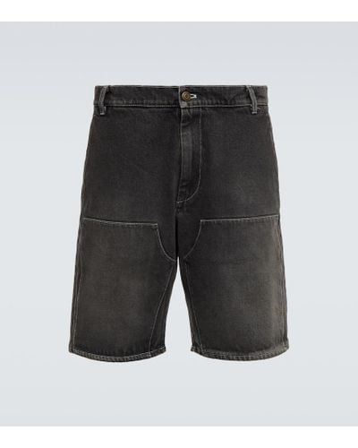 Winnie New York Shorts di jeans patchwork - Nero