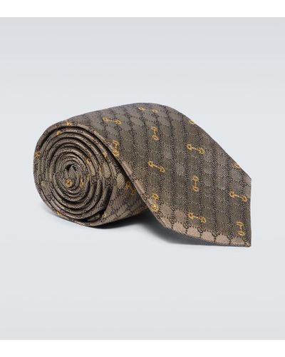 Gucci Krawatte GG aus Seiden-Jacquard - Natur