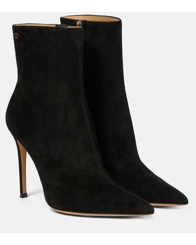 Gianvito Rossi Ankle Boots aus Veloursleder - Schwarz