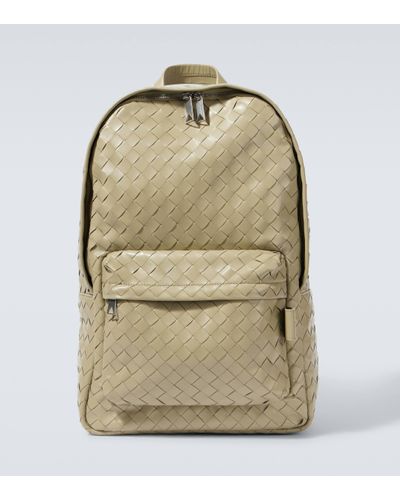 Bottega Veneta Avenue Intrecciato Leather Backpack - Natural