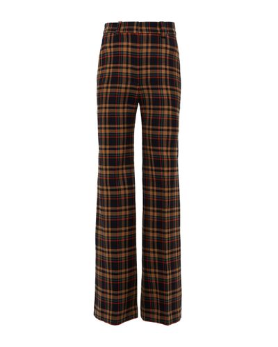 Victoria Beckham Pantaloni in cotone a quadri - Multicolore