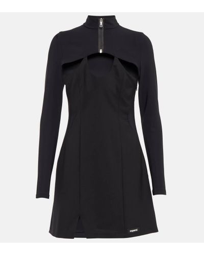 Coperni Cutout Wool-blend Minidress - Black