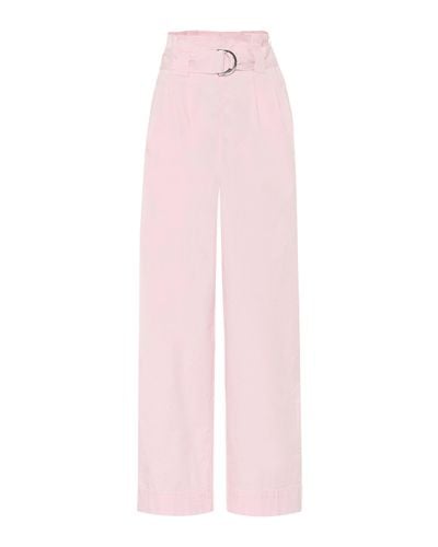 Ganni Hose aus Baumwolle - Pink