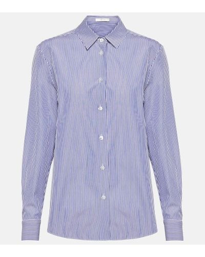 The Row Sadie Striped Cotton Poplin Shirt - Blue