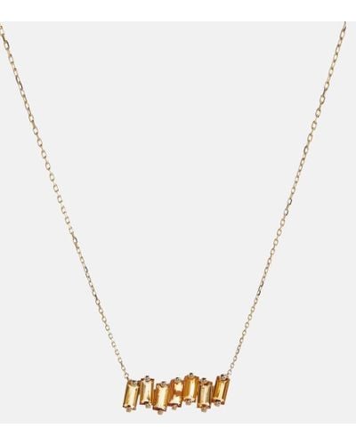 Suzanne Kalan 14kt Yellow Gold Necklace With Citrines - Metallic
