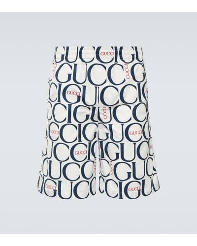 Gucci Short a logo - Blanc