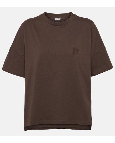 Loewe T-Shirt aus Baumwoll-Jersey - Braun