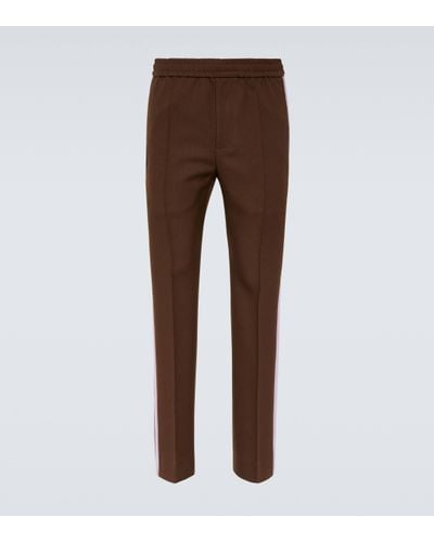 Gucci Drill Straight Trousers - Brown