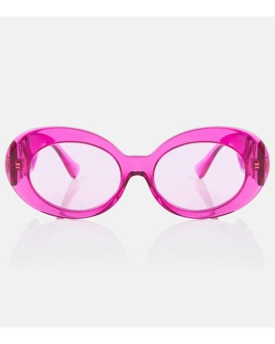Versace Embellished Round Sunglasses - Pink