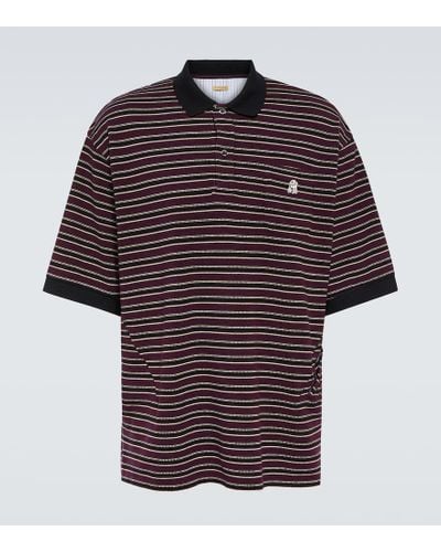 Undercover Striped Cotton Polo Shirt - Red
