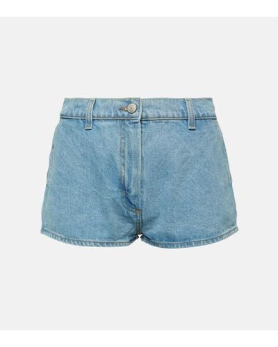 Magda Butrym Shorts di jeans a vita alta - Blu