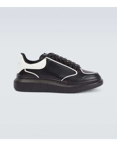 Alexander McQueen Sneakers Oversized aus Leder - Schwarz
