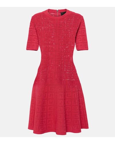 Givenchy Logo Jacquard Minidress - Red