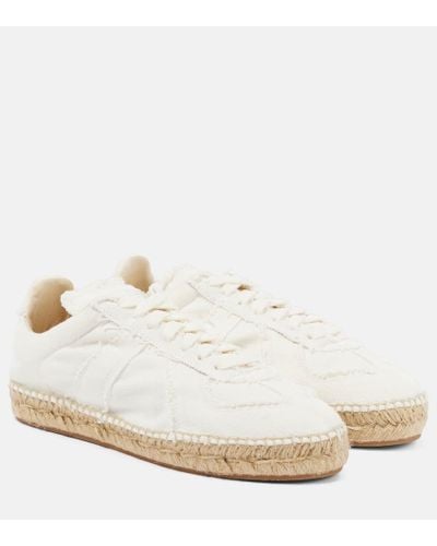 Maison Margiela Zapatillas tipo alpargatas de lona - Blanco