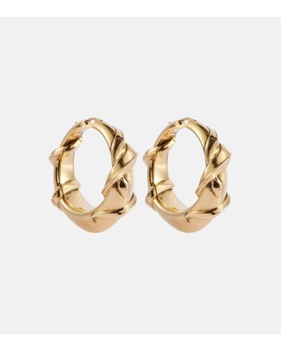 Alexander McQueen Snake Hoop Earrings - Metallic