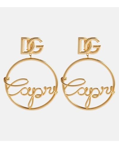 Dolce & Gabbana Orecchini clip-on a cerchio Capri DG - Metallizzato