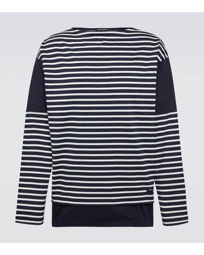 Comme des Garçons T-shirt in jersey di cotone a righe - Blu