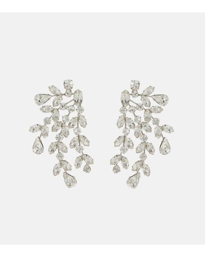 Jennifer Behr Roselyn Crystal-embellished Earrings - Metallic