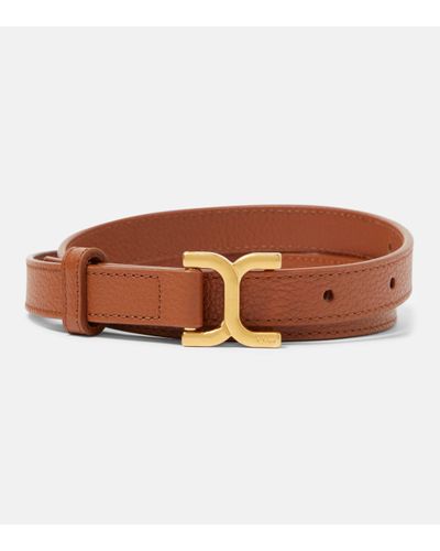 Chloé Marcie Leather Belt - Brown