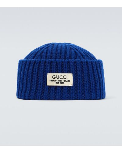 Gucci Beanie aus einem Wollgemisch - Blau