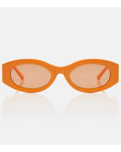 The Attico Berta Oval Sunglasses - Orange