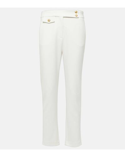 Veronica Beard Renzo Mid-rise Cropped Slim Trousers - White