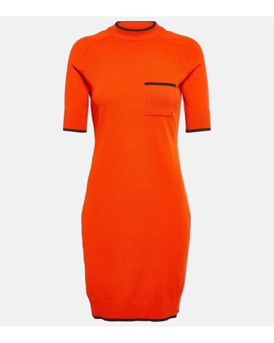 Sportmax Zante Ribbed-knit Minidress - Orange