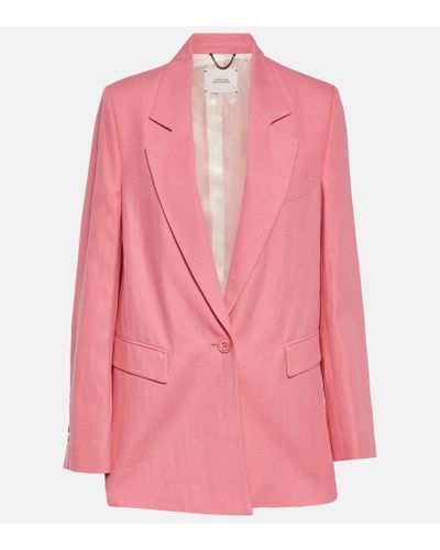 Dorothee Schumacher Colorful Lightness Cotton And Linen Blazer - Pink
