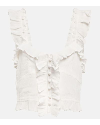 Isabel Marant Cropped-Top Gimsy aus Crepe - Weiß