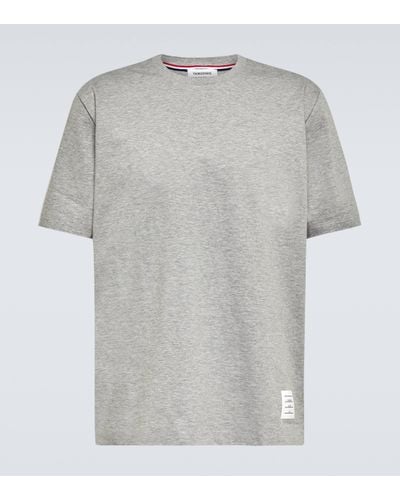 Thom Browne T-shirt en coton - Gris