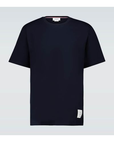 Thom Browne Relaxed-fit Short-sleeved T-shirt - Blue