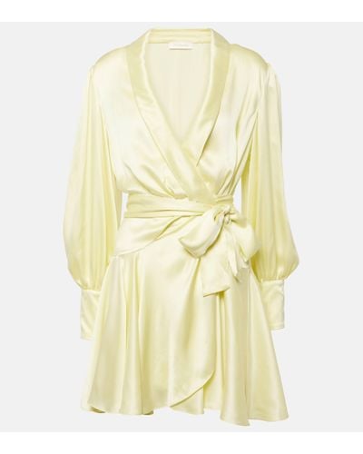 Zimmermann Silk Wrap Dress - Yellow
