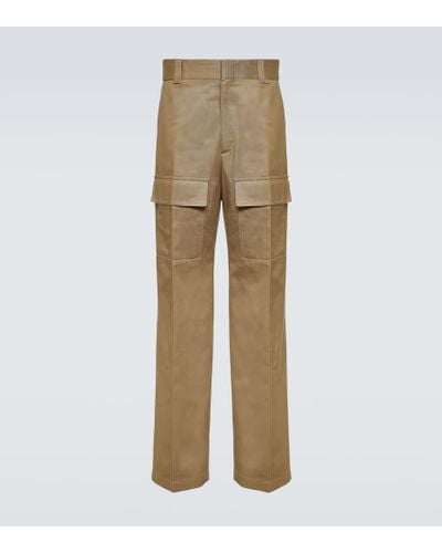 Gucci Wide-leg Cotton Cargo Pants - Natural