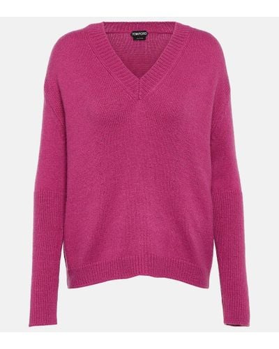 Tom Ford Wool And Cashmere-blend Sweater - Pink