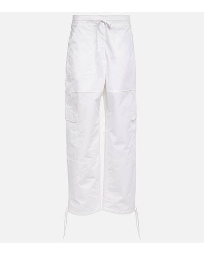 Totême Pantalones cargo de algodon - Blanco
