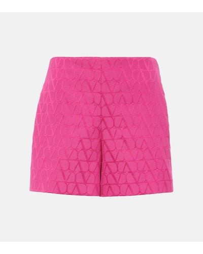 Valentino Shorts Toile Iconographe aus einem Baumwollgemisch - Pink