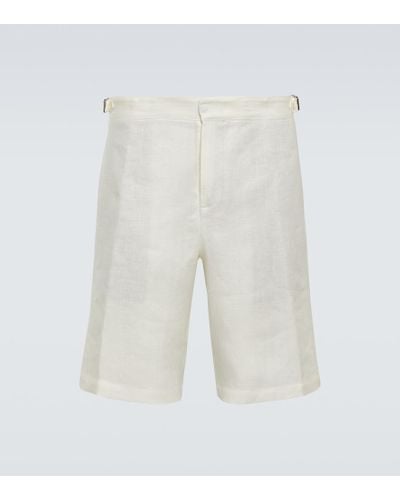 Loro Piana Majuro Linen Bermuda Shorts - White