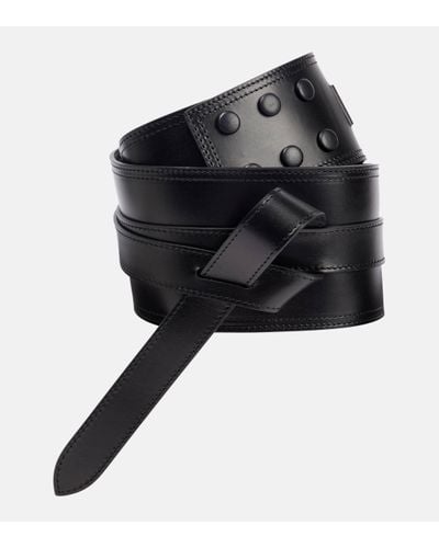 Isabel Marant Moshy Knotted Leather Belt - Black